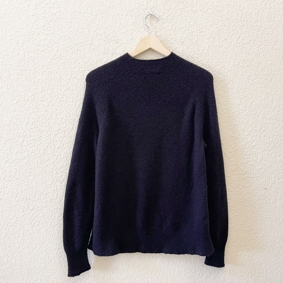 J. Crew Rollneck Sweater Merino Wool Alpaca Casual Cozy Chic Preppy Black Med - Picture 5 of 14